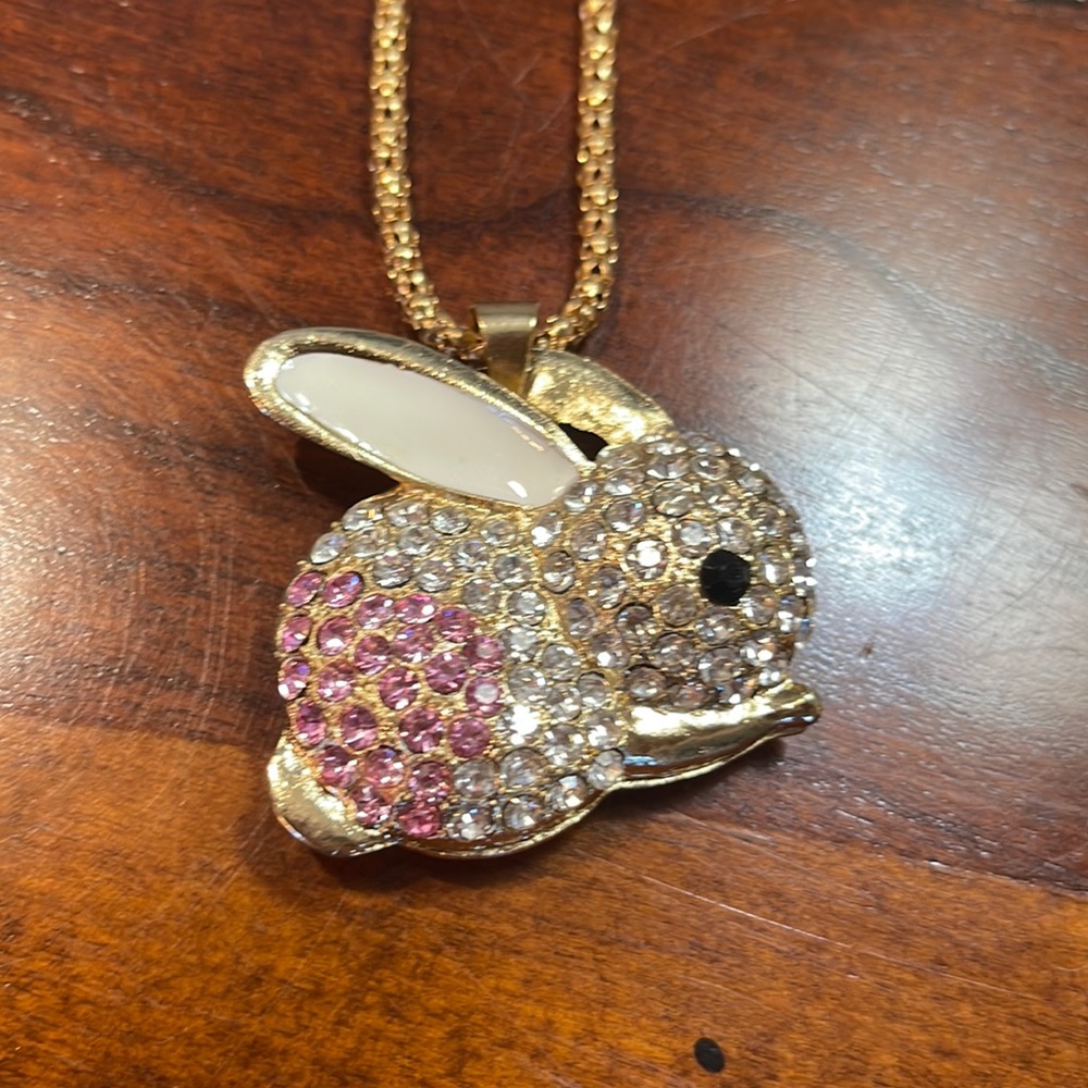 Betsey Johnson bunny necklace.
